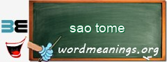 WordMeaning blackboard for sao tome